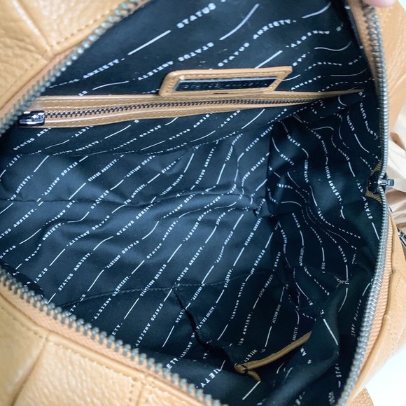 Status Anxiety As She Pleases Bag Tan Crossbody Handbag Medium Purse - Picture 10 of 11